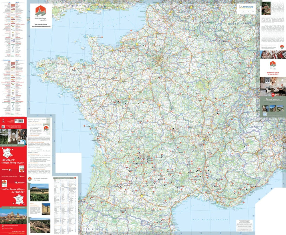 Carte routière - Les plus beaux villages de France | Michelin carte pliée Michelin 