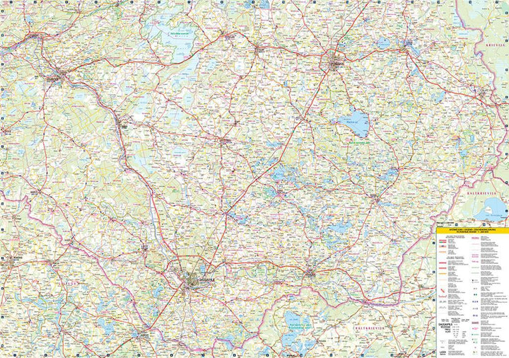 Carte routière - Lettonie Sud-Est - Dienvidlatgale, Augszeme | Jana Seta carte pliée Jana Seta 