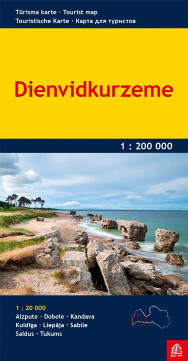 Carte routière - Lettonie Sud-Ouest - Dienvidkurzeme | Jana Seta carte pliée Jana Seta 