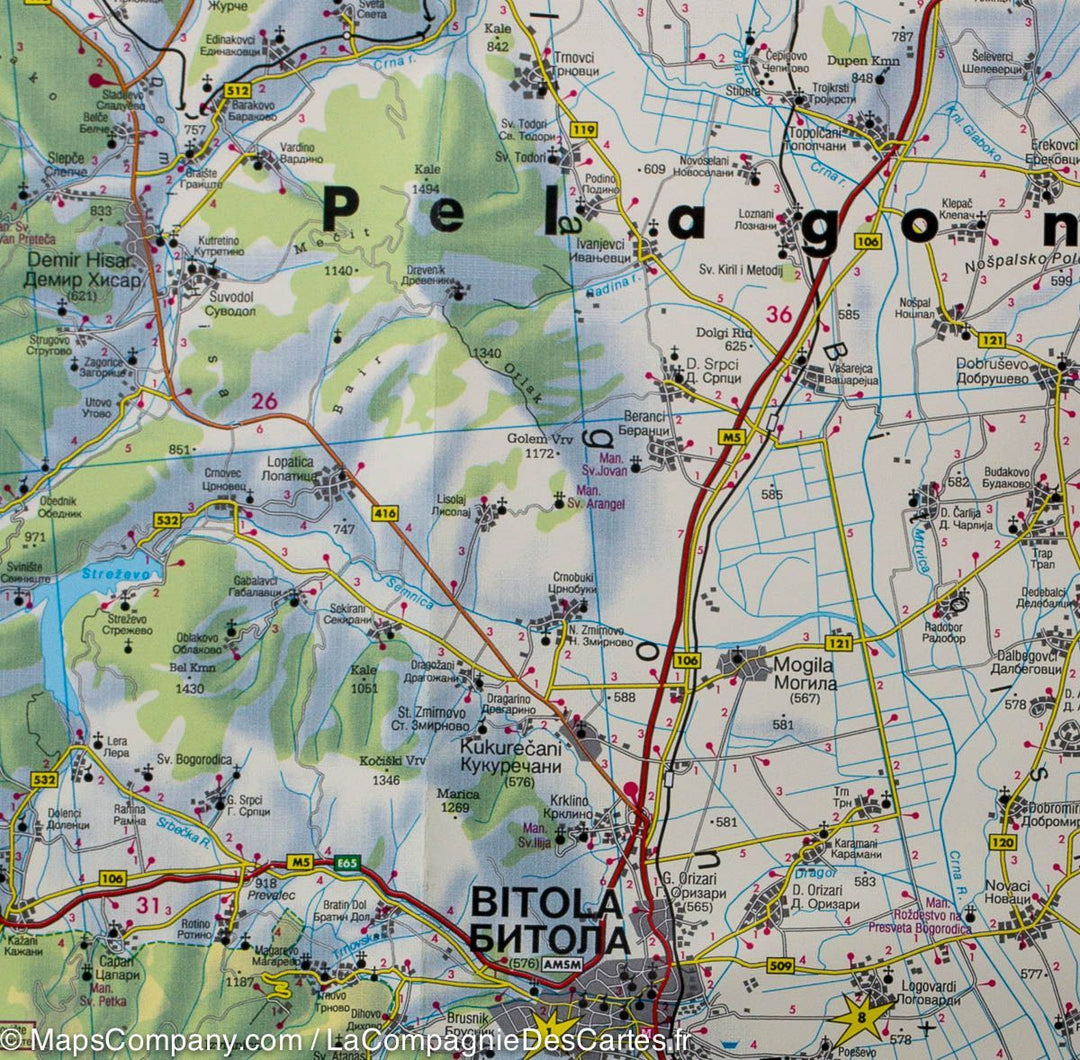 Carte routière - Macédoine | Freytag & Berndt carte pliée Freytag & Berndt 