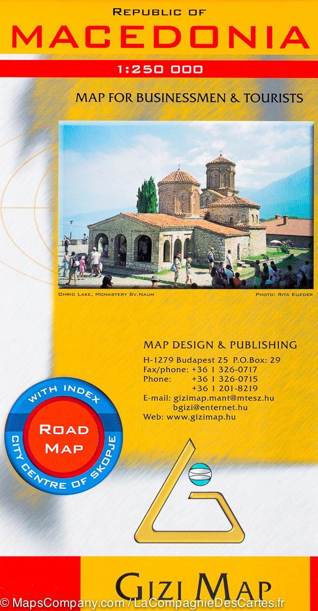 Carte routière &#8211; Macédoine | Gizi Map - La Compagnie des Cartes