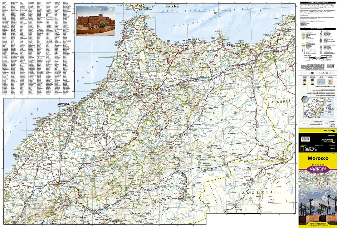 Carte routière - Maroc | National Geographic carte pliée National Geographic 