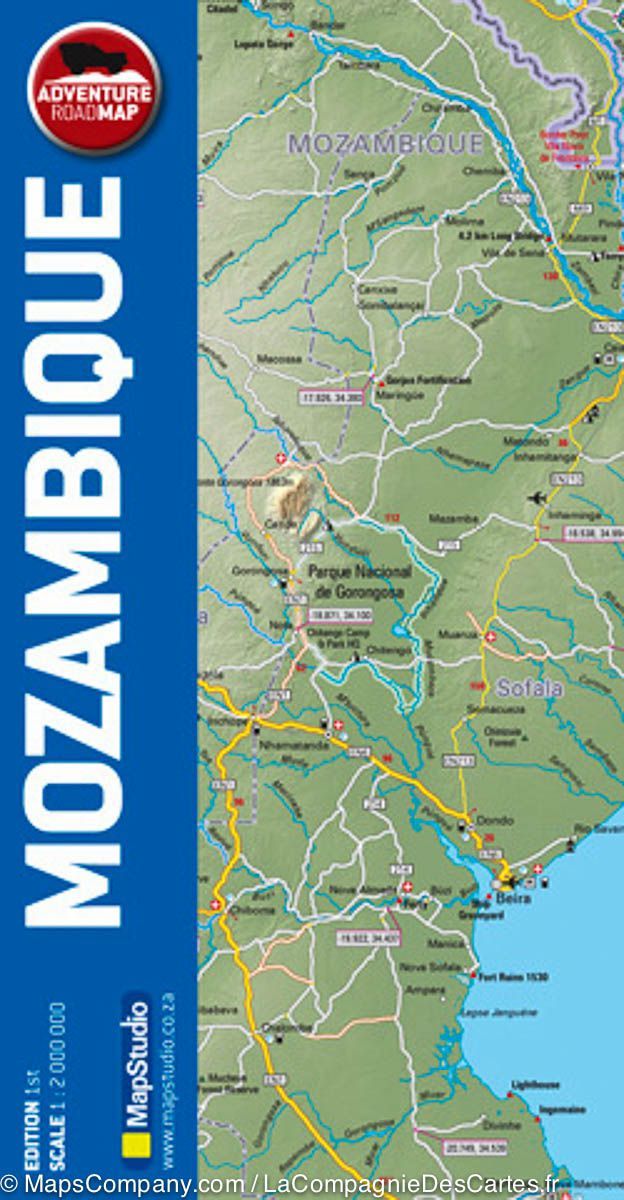 Carte routière - Mozambique | MapStudio carte pliée MapStudio 