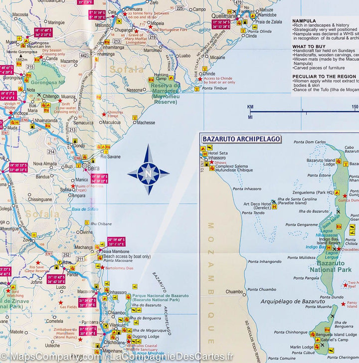 Carte routière - Mozambique | MapStudio carte pliée MapStudio 
