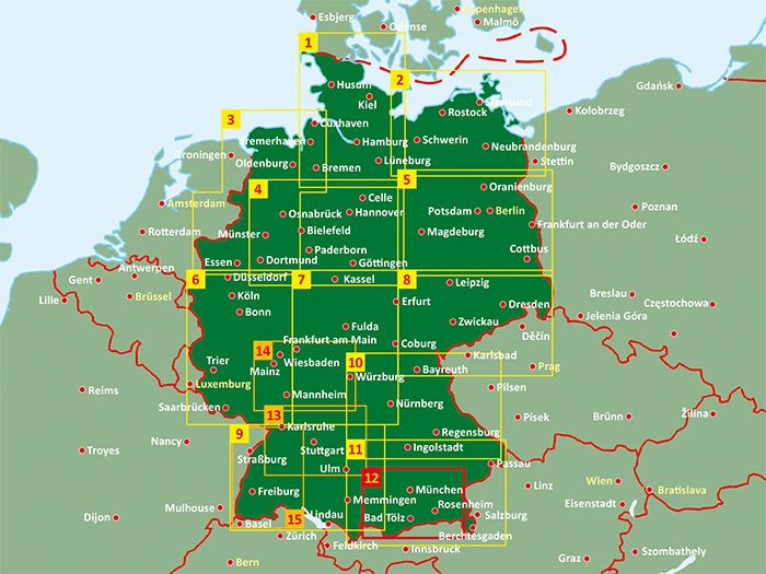 Carte routière - Munich et environs, n° 12 | Freytag & Berndt - 1/150 000 carte pliée Freytag & Berndt 