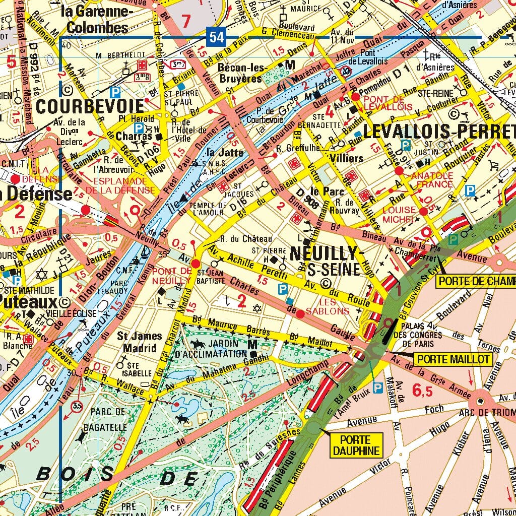 Carte routière n° 101 - Banlieue de Paris, du périphérique à la Francilienne | Michelin - Zoom France carte pliée Michelin 