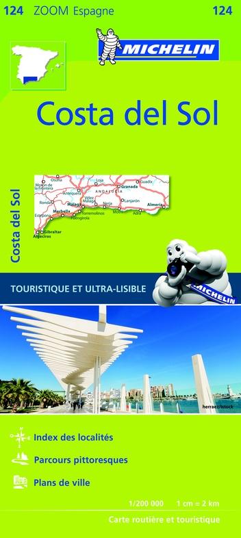 Carte routière n° 124 - Costa del Sol (Andalousie) | Michelin carte pliée Michelin 