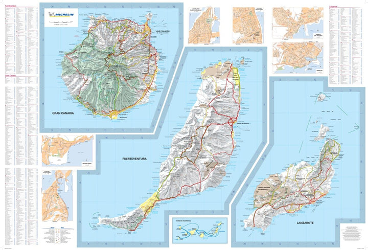 Carte routière n° 125 - Iles Canaries | Michelin - Zoom Espagne carte pliée Michelin 