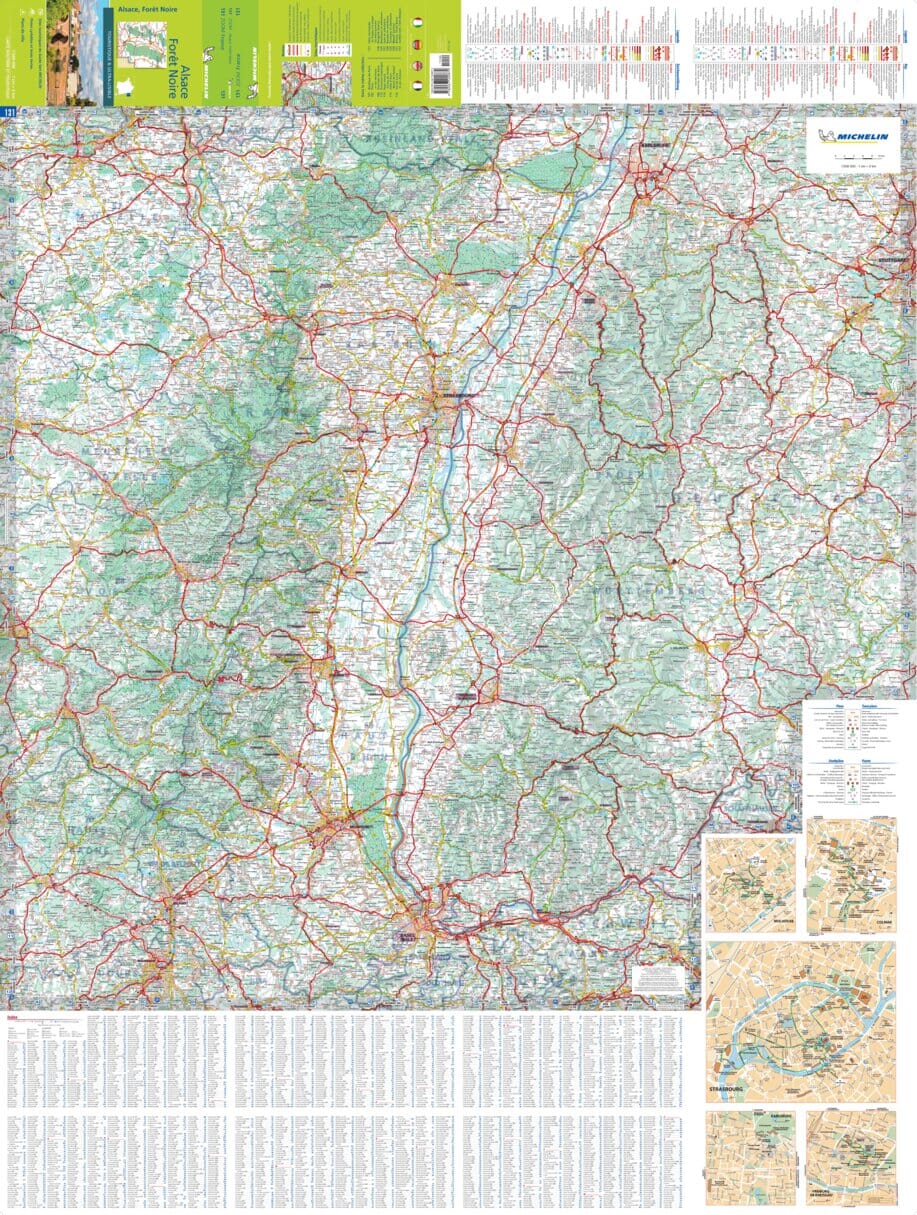 Carte routière n° 131 - Forêt Noire & Alsace | Michelin - Zoom France carte pliée Michelin 
