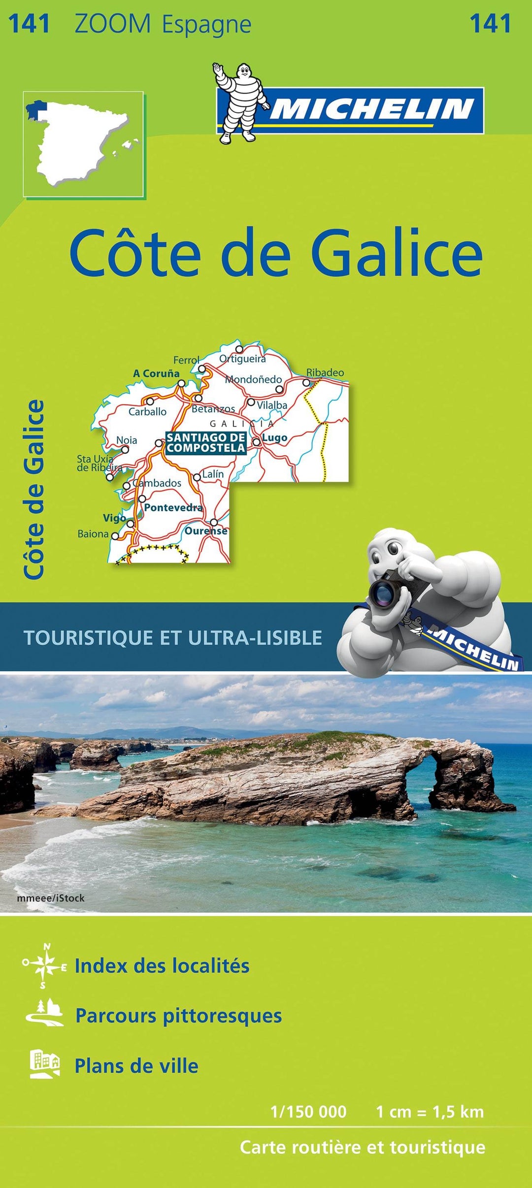 Carte routière n° 141 - Côte de Galice | Michelin carte pliée Michelin 