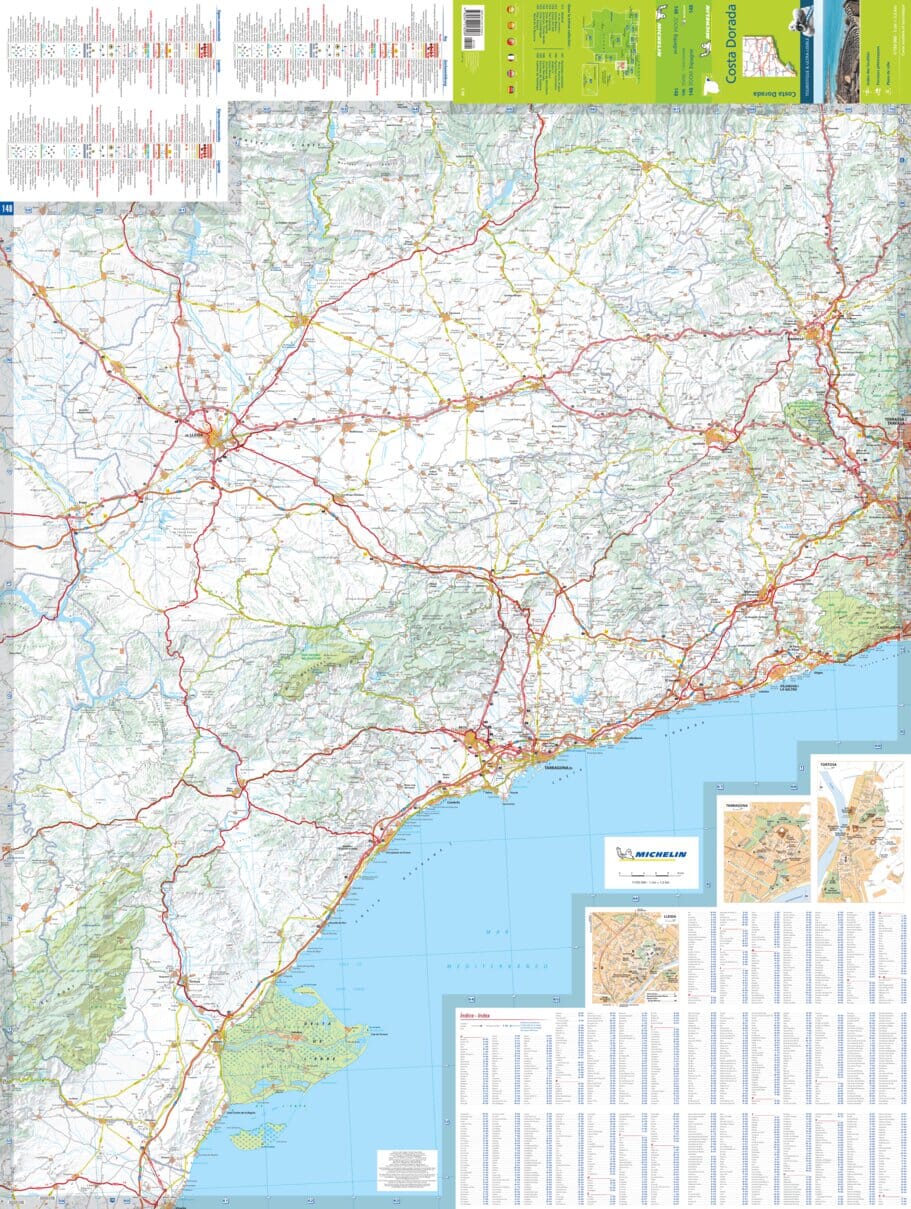 Carte routière n° 148 - Costa Daurada | Michelin - Zoom Espagne carte pliée Michelin 