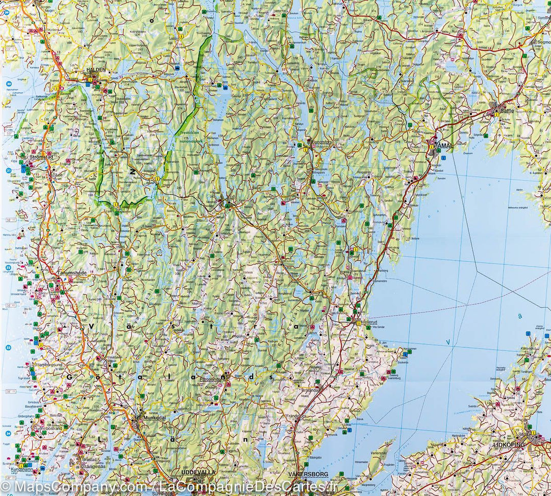 Carte routière de la Suède Sud-Ouest, #2 | Freytag & Berndt - La Compagnie des Cartes