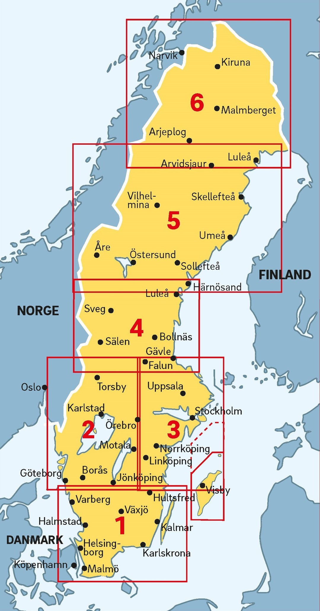 Carte routière n° 2 - Suède Sud-ouest | Norstedts carte pliée Norstedts 