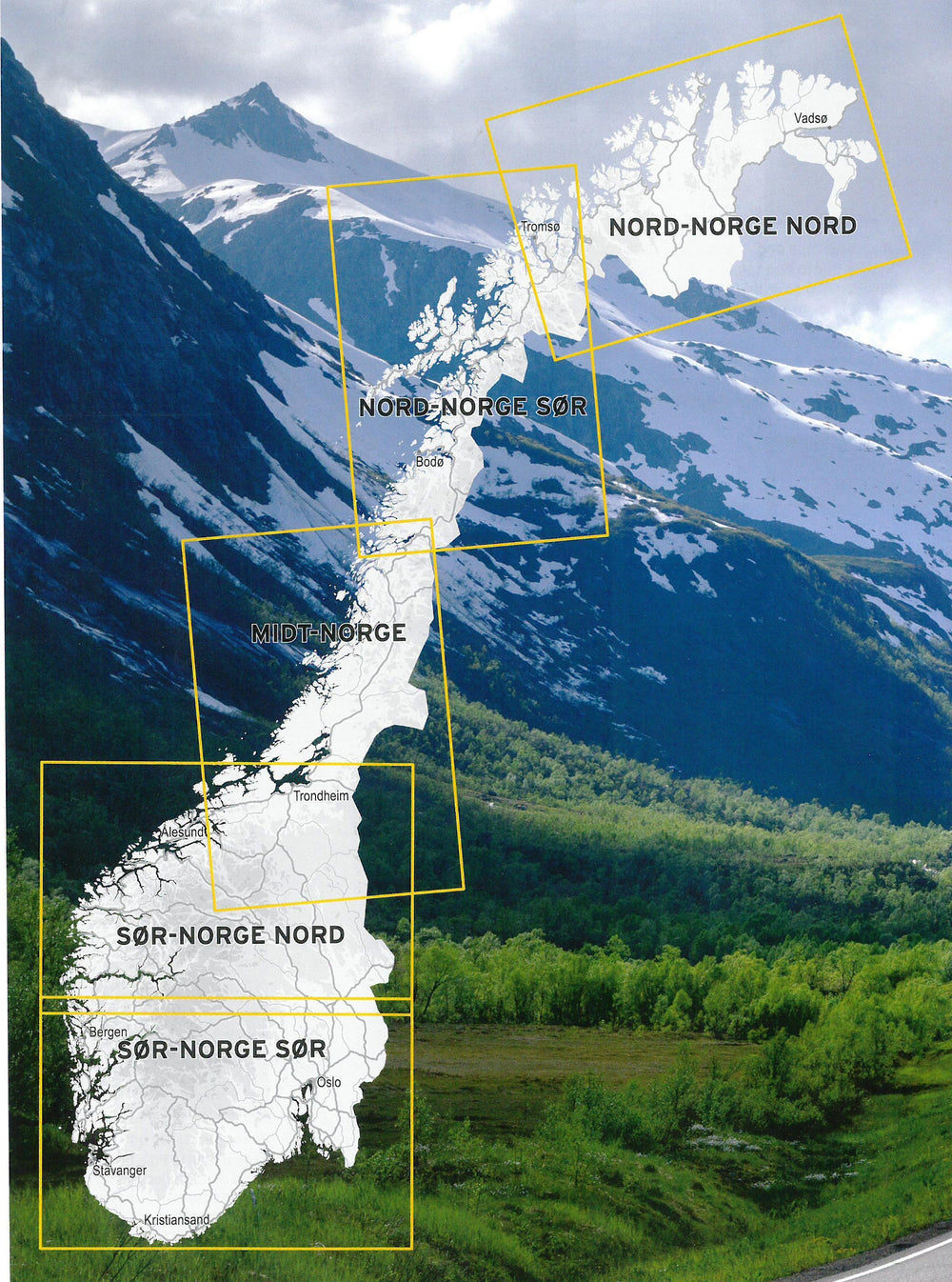 Carte routière n° 2175 - Norvège Sud (partie Sud) | Nordeca - Veikart carte pliée Nordeca 