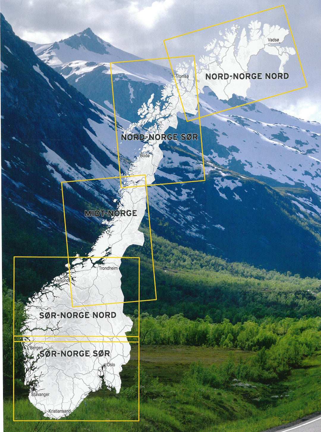 Carte routière n° 2176 - Norvège Sud (partie Nord) | Nordeca - Veikart carte pliée Nordeca 