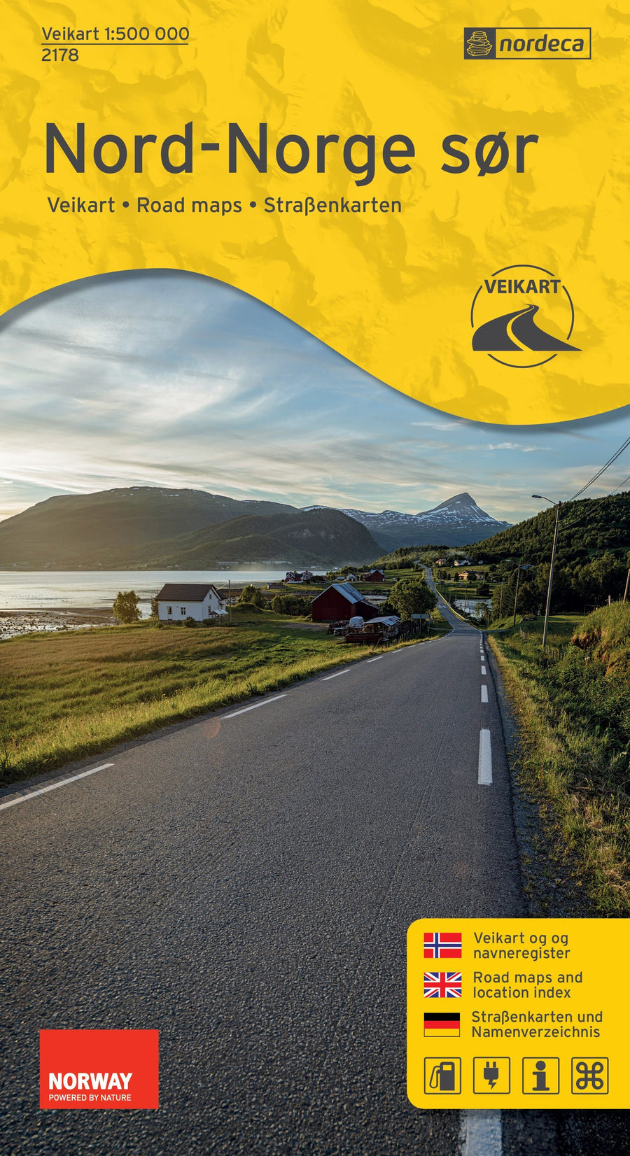 Carte routière n° 2178 - Norvège Nord (partie Sud) | Nordeca - Veikart carte pliée Nordeca 