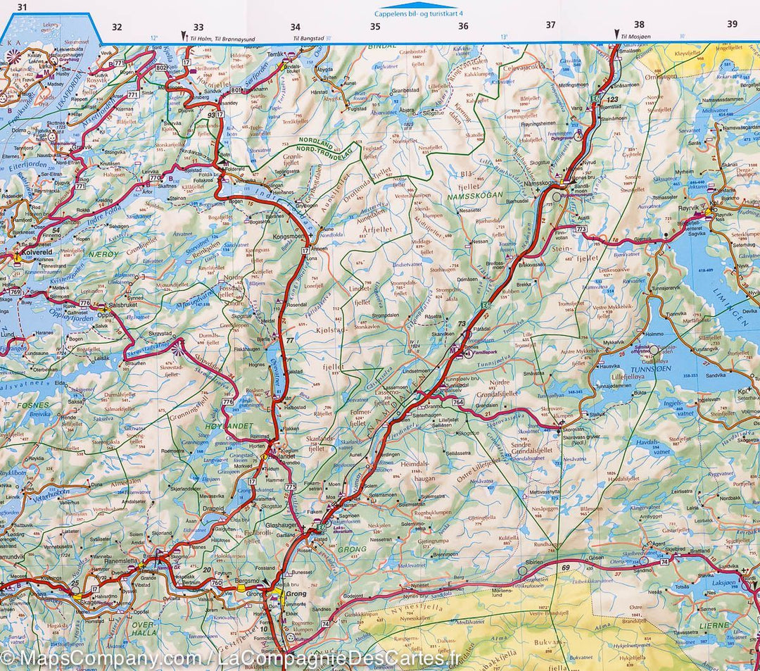 Carte routière #3 – Norvège Centrale (de Alesund à Namsos)  | Kümmerly   Frey - La Compagnie des Cartes