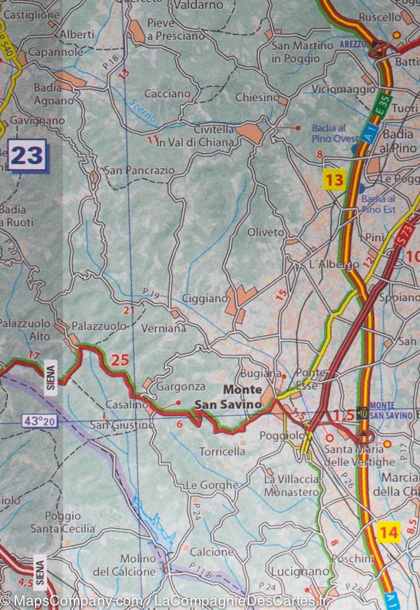 Carte routière n° 359 - Ombrie & Marches (région de Perugia et Ancone) | Michelin carte pliée Michelin 
