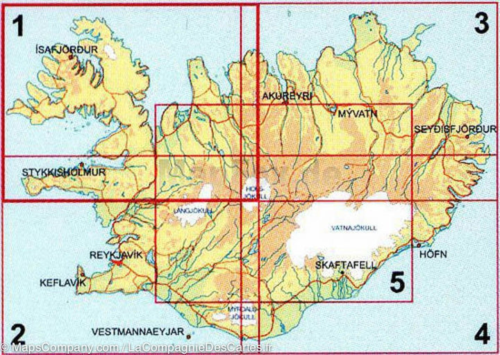 Carte routière de l'Islande Sud-Est #4 | Ferdakort - La Compagnie des Cartes