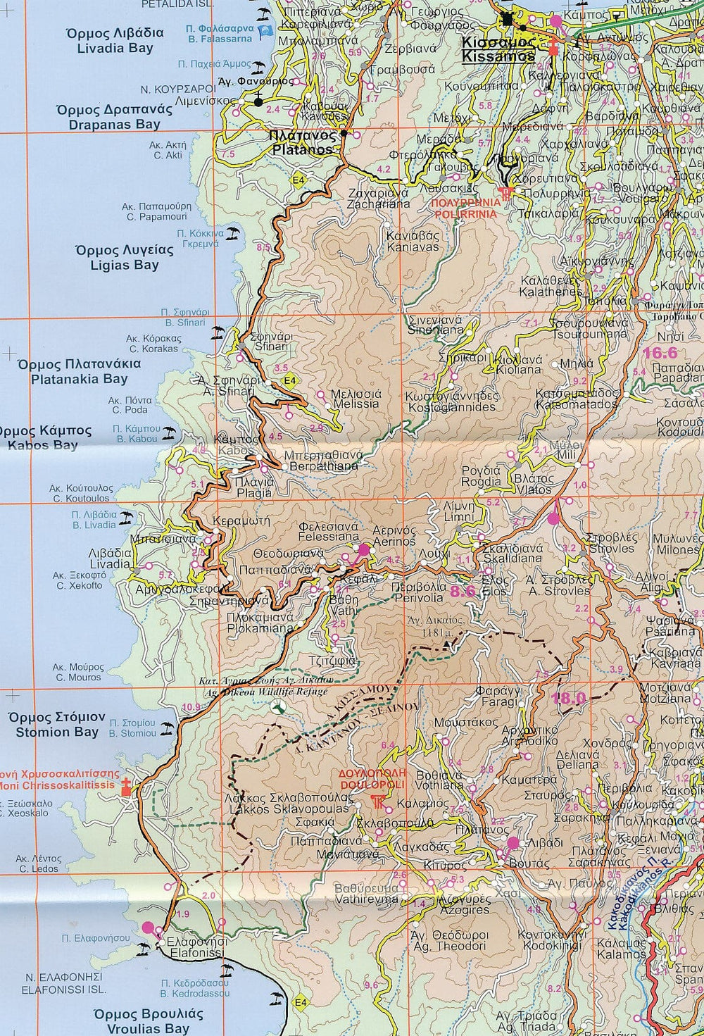 Carte routière n° 401- Crète Ouest | Road Editions carte pliée Road Editions 