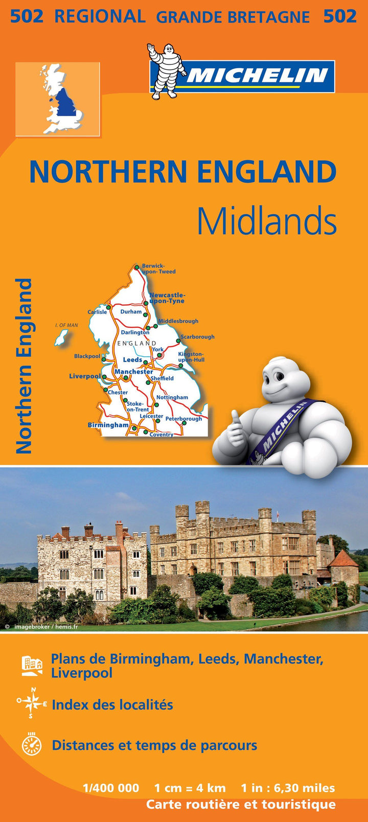 Carte routière n° 502 - Angleterre Nord & Midlands | Michelin carte pliée Michelin 