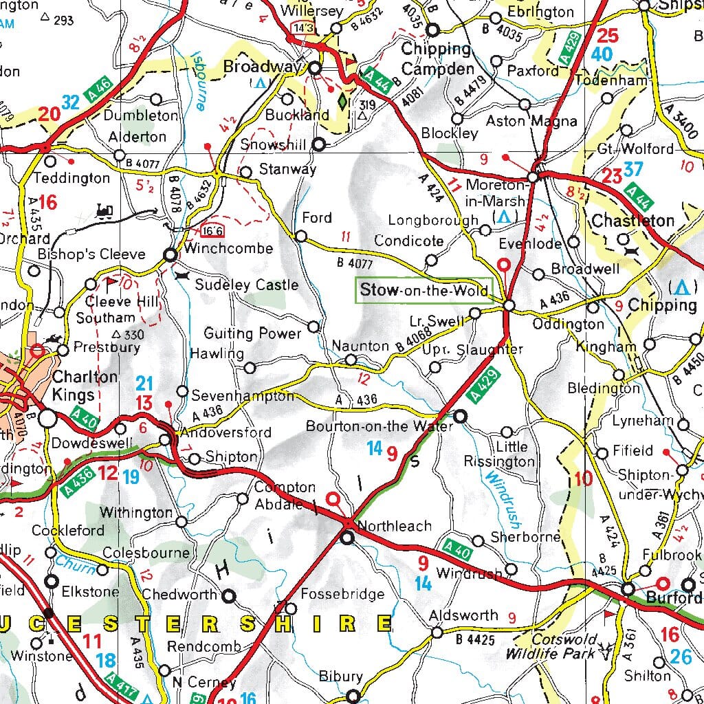 Carte routière n° 504 - Angleterre Sud-Est, Midlands & East Anglia | Michelin carte pliée Michelin 