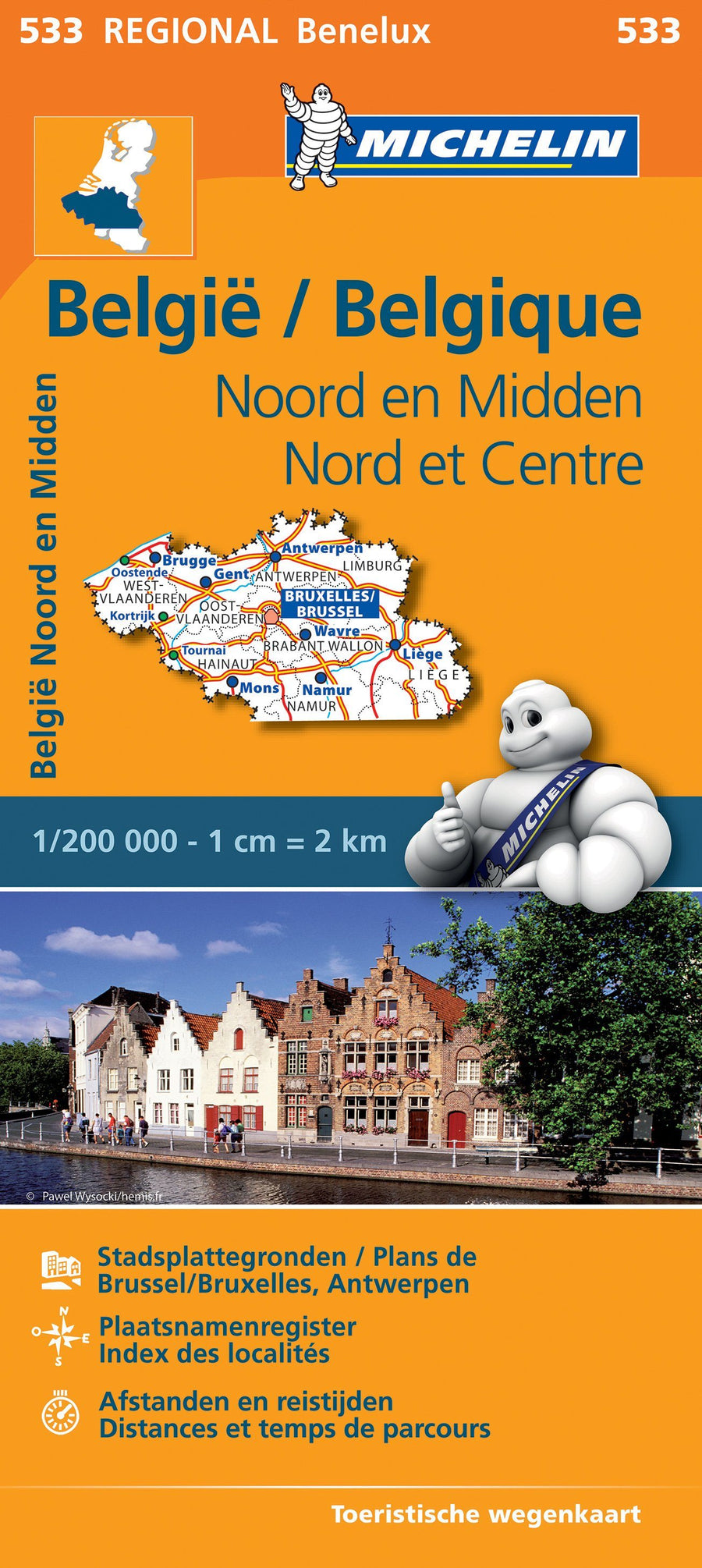 Carte routière n° 533 - Belgique Nord et Centre | Michelin carte pliée Michelin 
