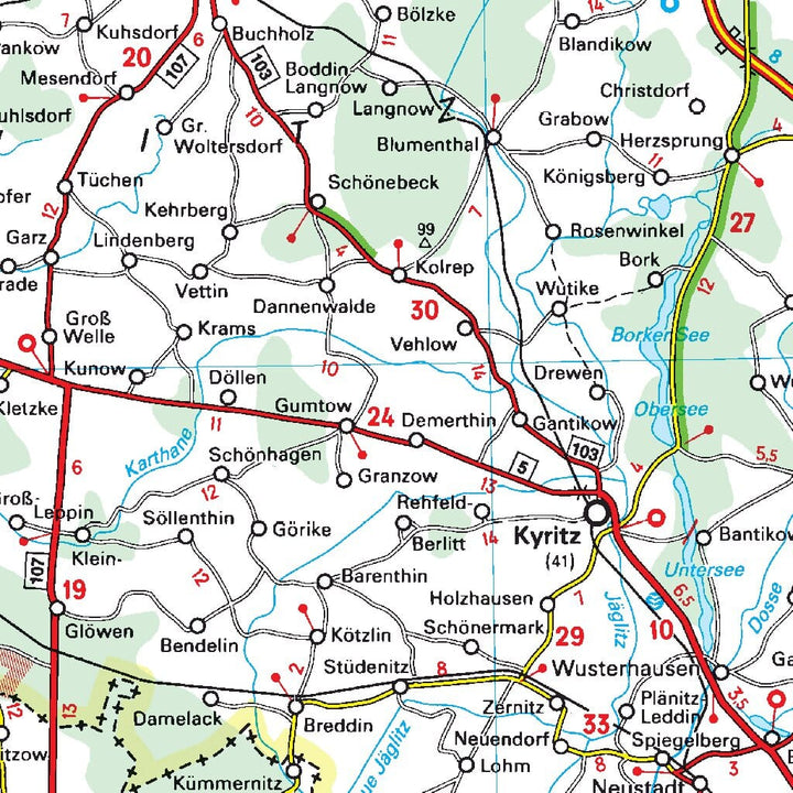 Carte routière n° 542 - Allemagne Nord-Est | Michelin carte pliée Michelin 