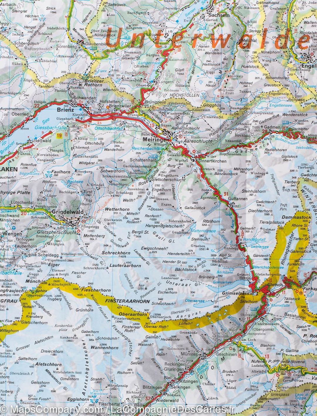 Carte routière de la Suisse Nord | Michelin - La Compagnie des Cartes