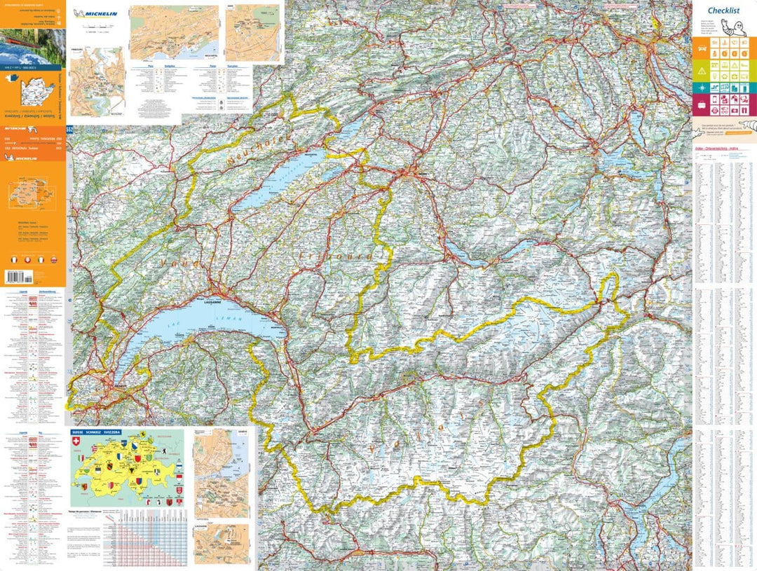 Carte routière n° 552 - Suisse sud-ouest | Michelin carte pliée Michelin 