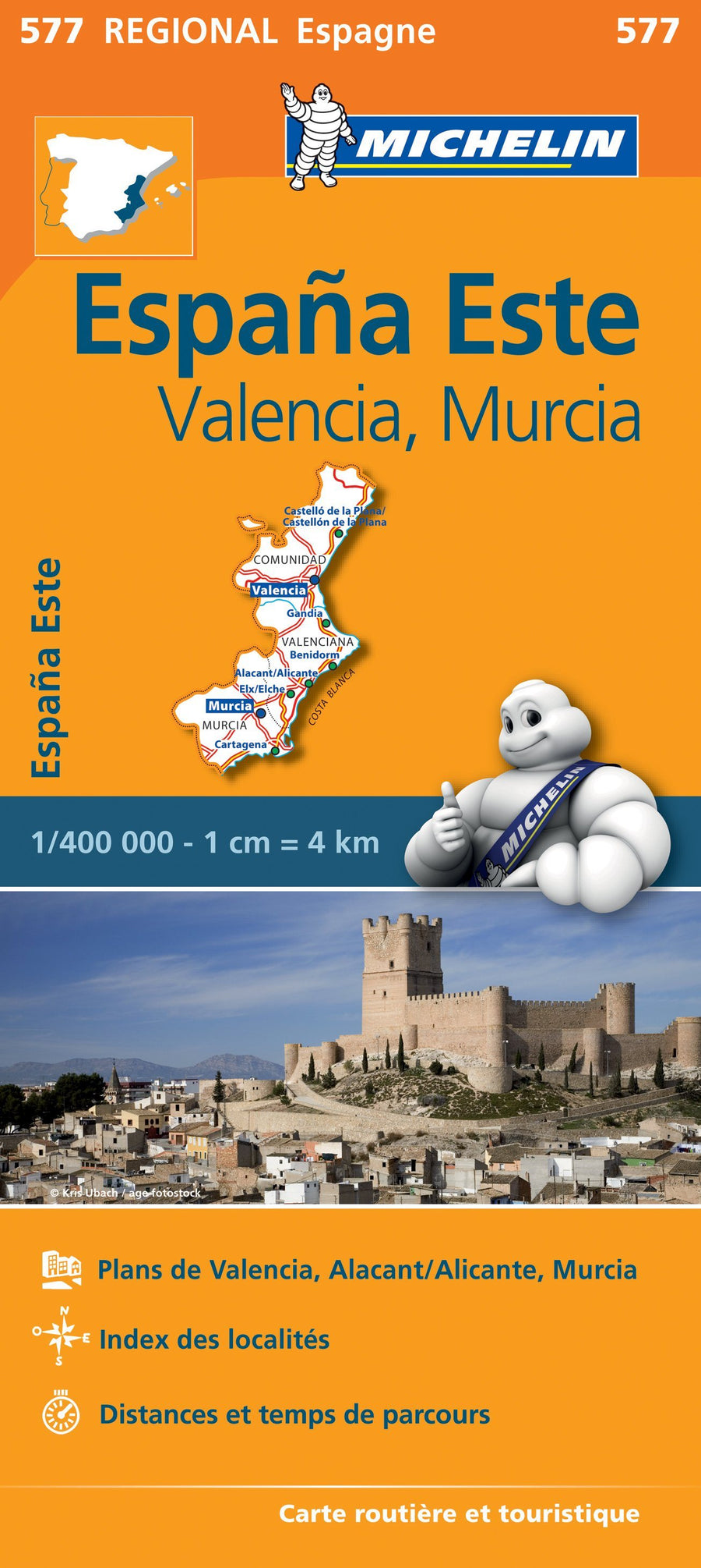 Carte routière n° 577 - Espagne Est (Région de Valence & Murcie) | Michelin carte pliée Michelin 