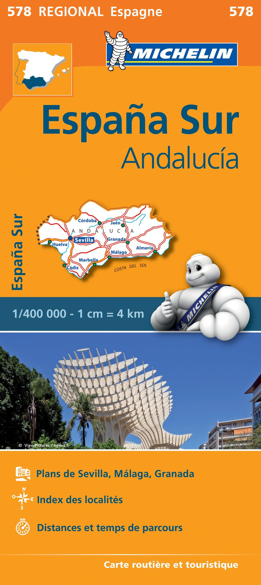 Carte routière n° 578 - Andalousie | Michelin carte pliée Michelin 