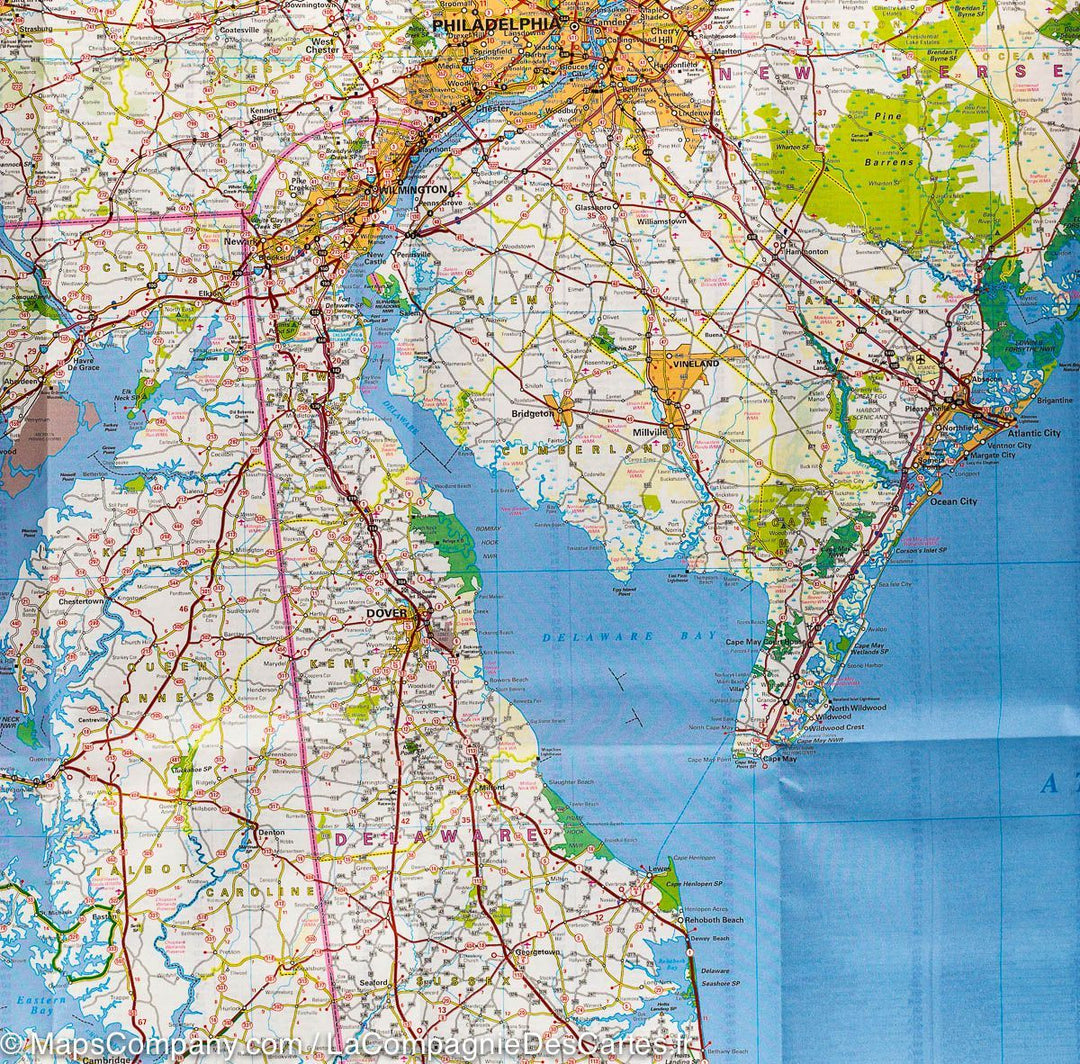 Carte routière du Mid-Atlantic (nord-est des USA) | Michelin - La Compagnie des Cartes