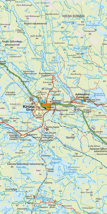 Carte routière n° 6 - Suède du Nord (Nord : Lulea, Kiruna, Narvik) | Kümmerly & Frey carte pliée Kümmerly & Frey 