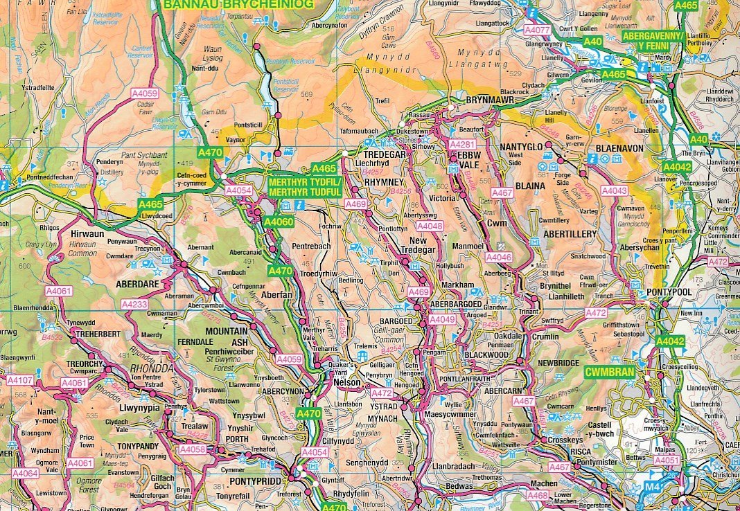 Carte routière n° 7 - Sud-ouest de l'Angleterre & sud du Pays de Galles | Ordnance Survey - Road carte pliée Ordnance Survey 