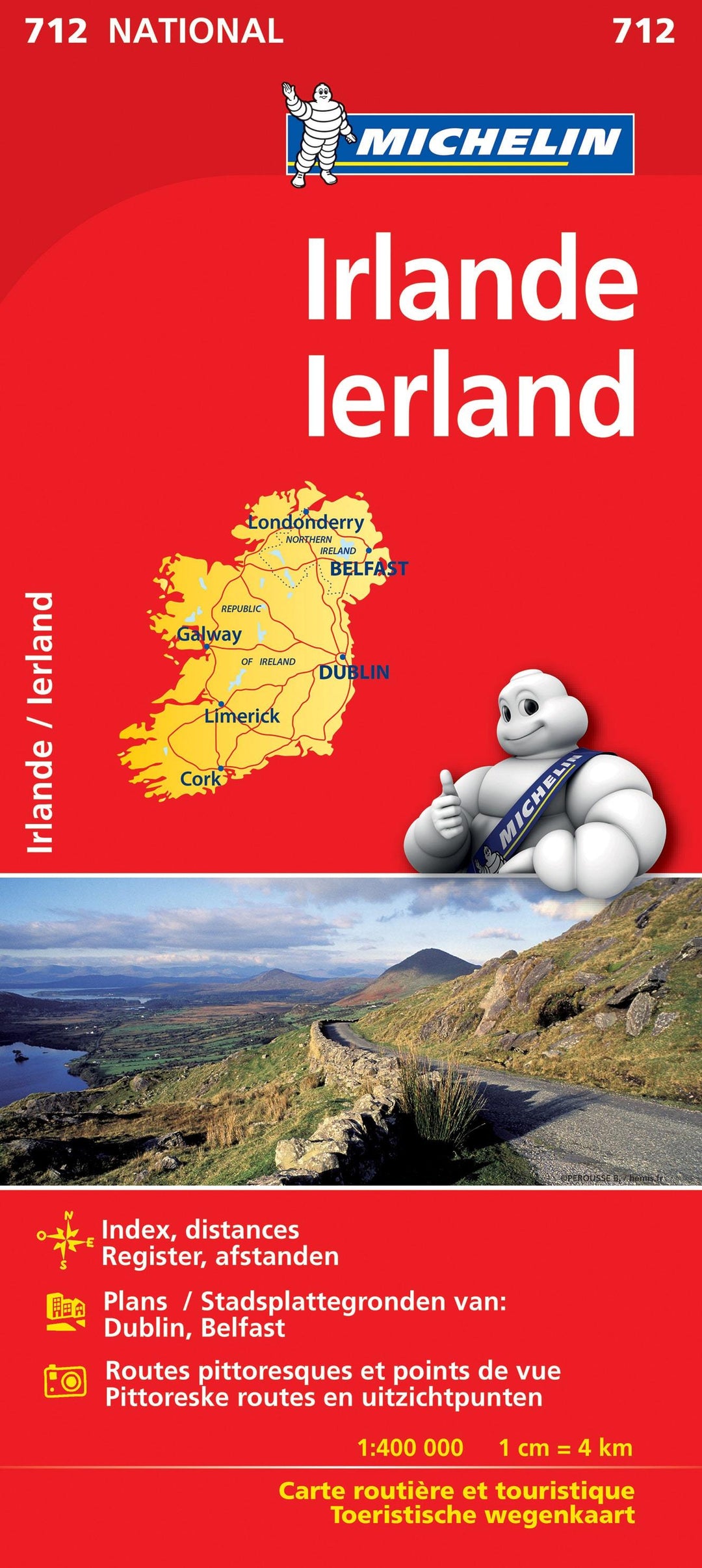 Carte routière de l'Irlande | Michelin - La Compagnie des Cartes