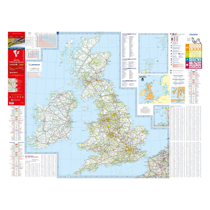 Carte routière n° 713 - Grande-Bretagne & Irlande 2023 | Michelin carte pliée Michelin 