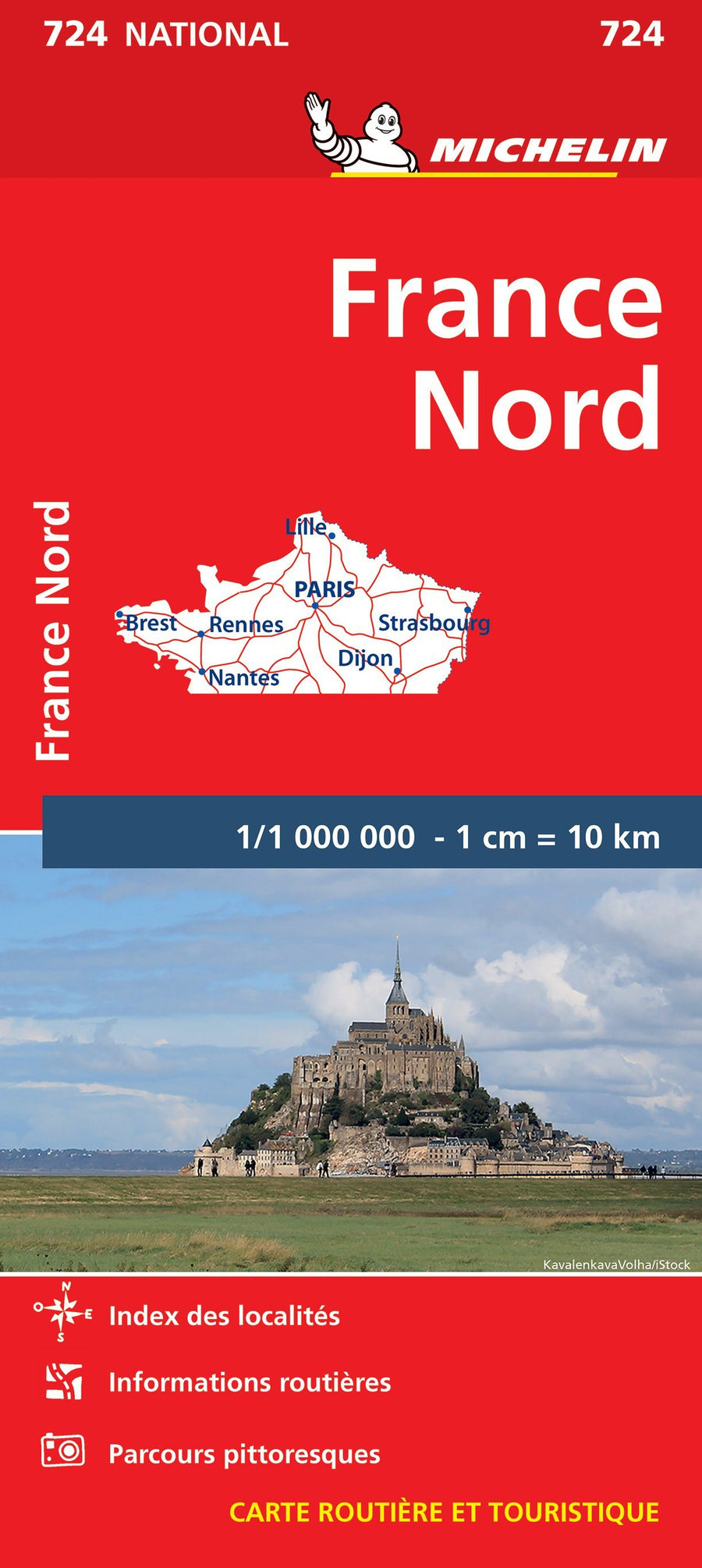 Carte routière n° 724 - France Nord | Michelin carte pliée Michelin 