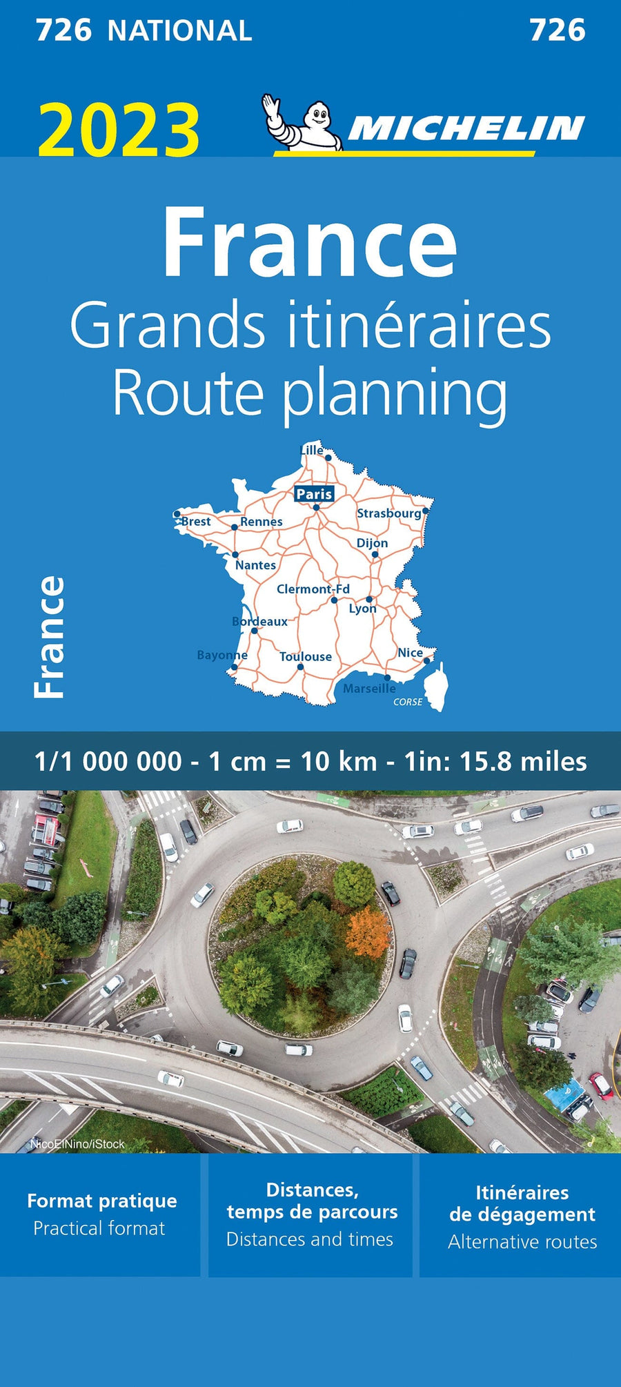 Carte routière n° 726 - France : Grands Itinéraires 2023 | Michelin carte pliée Michelin 