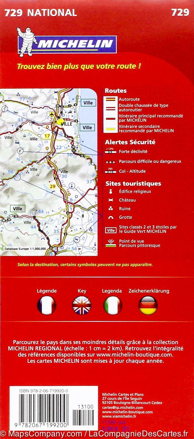 Carte routière de la Suisse - édition 2018  | Michelin - La Compagnie des Cartes