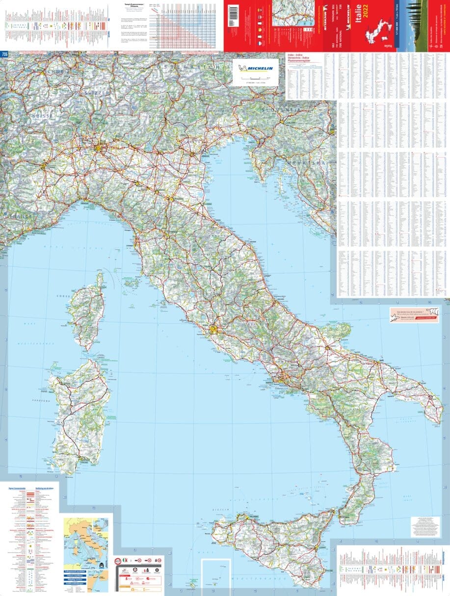 Carte routière n° 735 - Italie 2022 | Michelin carte pliée Michelin 