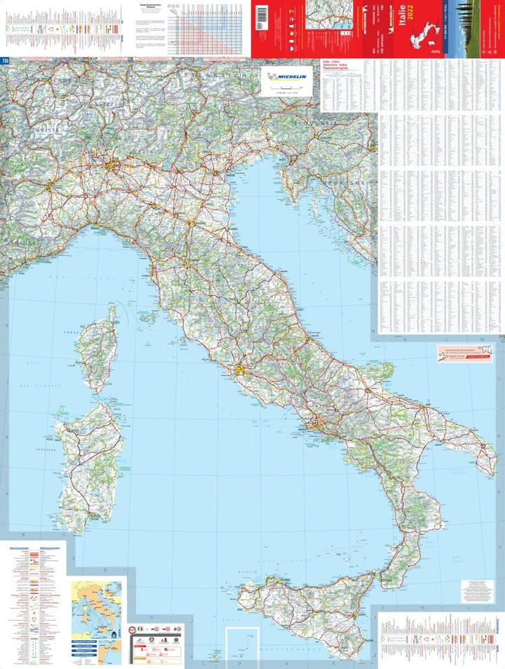 Carte routière n° 735 - Italie 2022 | Michelin carte pliée Michelin 