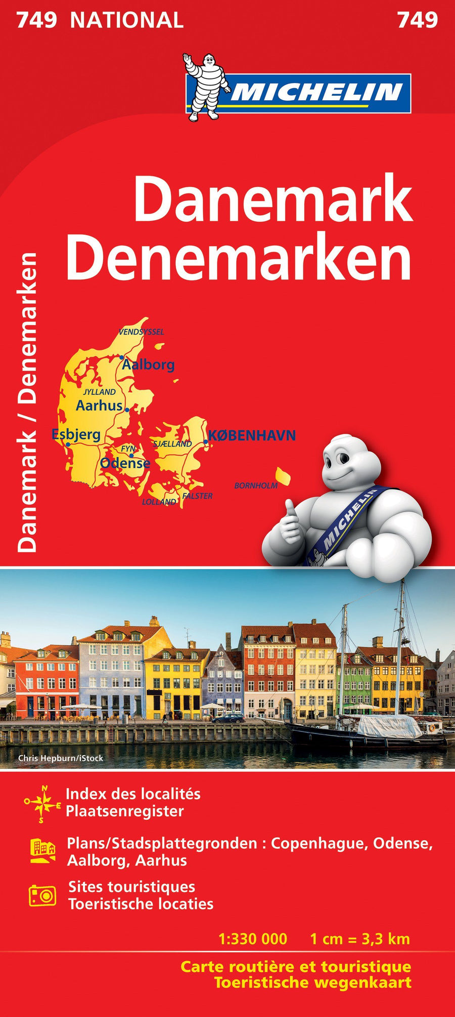 Carte routière n° 749 - Danemark | Michelin carte pliée Michelin 