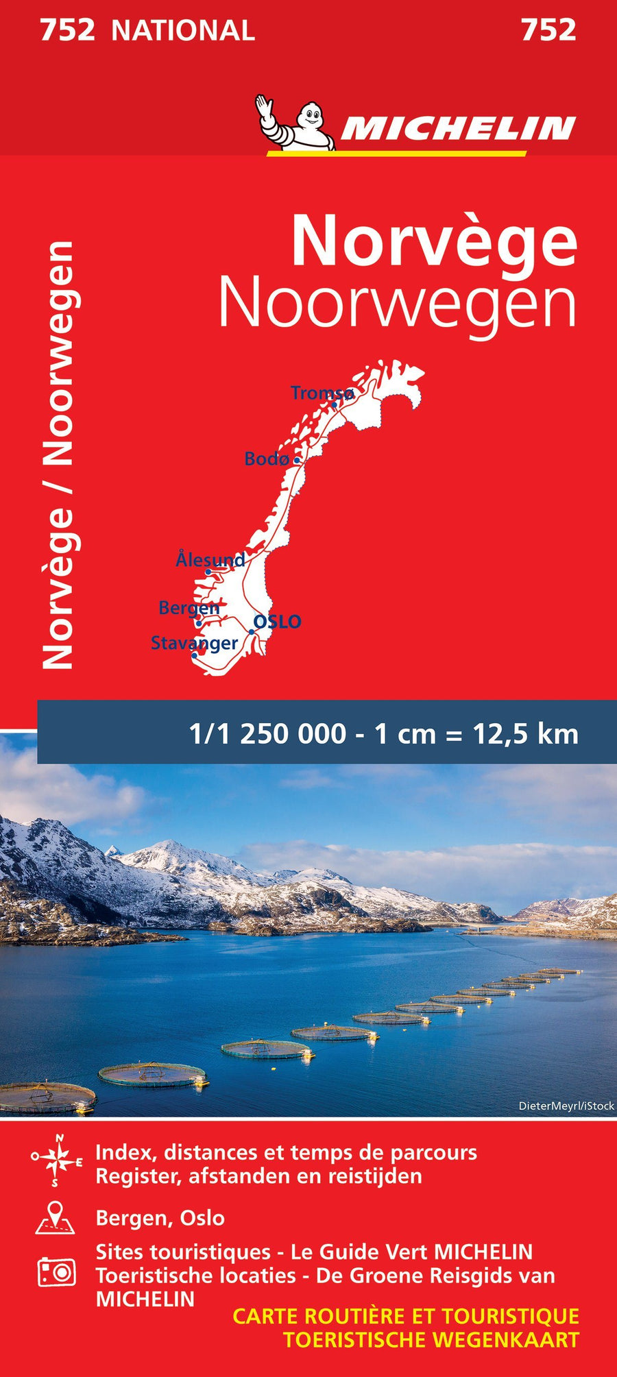 Carte routière n° 752 - Norvège | Michelin carte pliée Michelin 