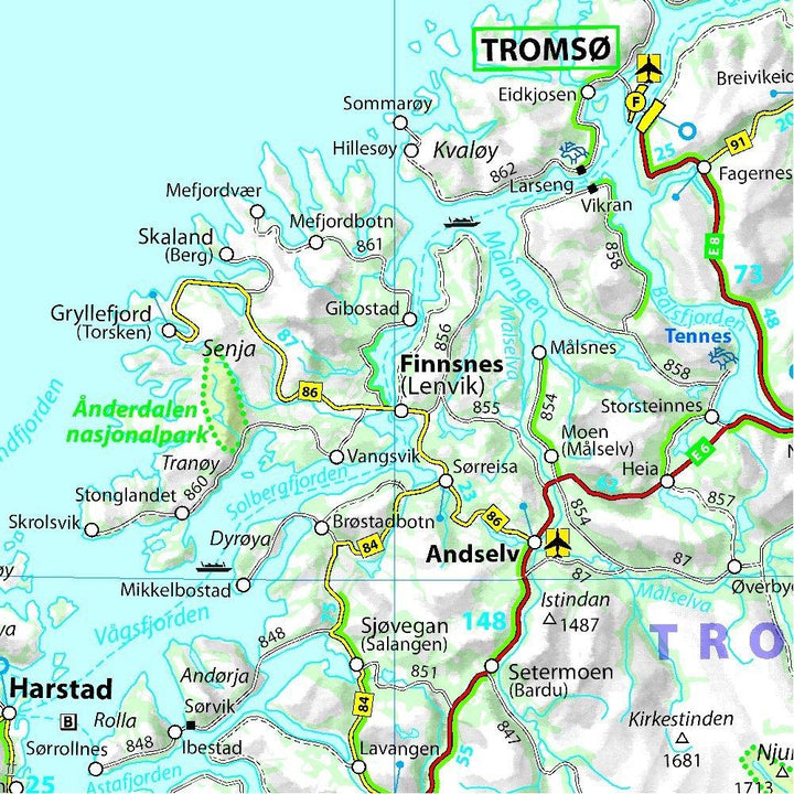 Carte routière n° 752 - Norvège | Michelin carte pliée Michelin 