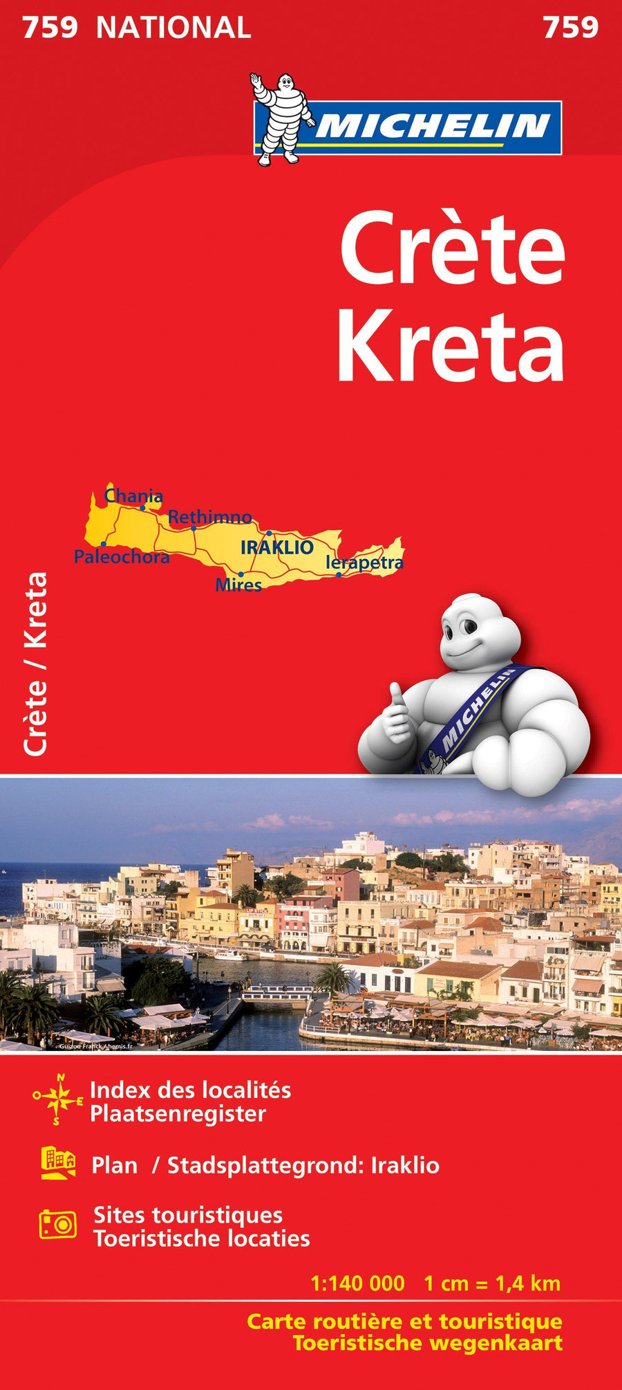 Carte routière n° 759 - Crète | Michelin carte pliée Michelin 