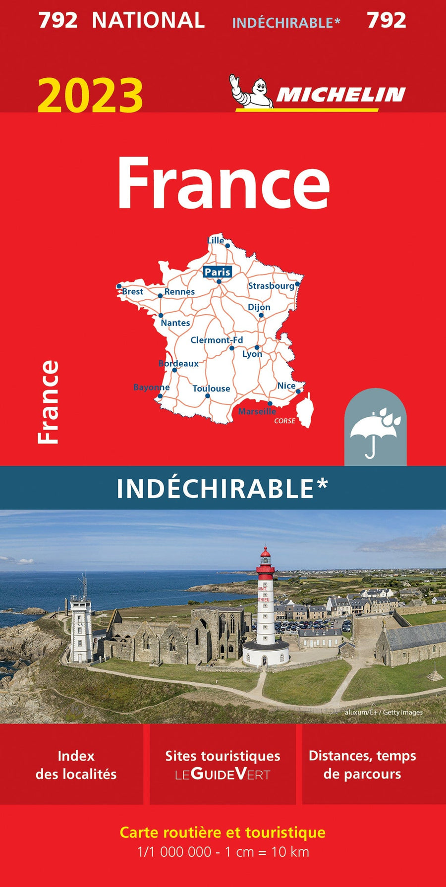 Carte routière n° 792 - France (indéchirable) 2023 | Michelin carte pliée Michelin 