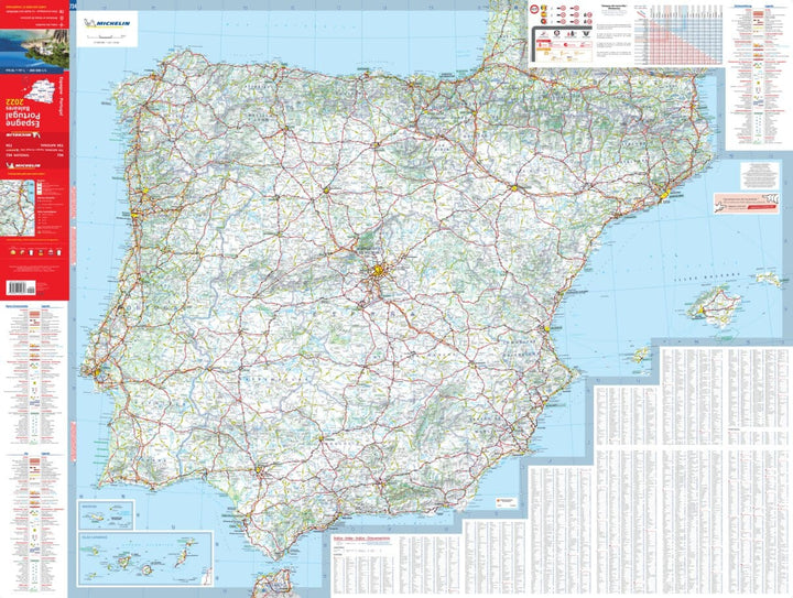 Carte routière n° 794 - Espagne & Portugal 2022 (indéchirable) | Michelin carte pliée Michelin 