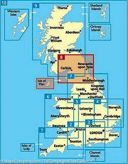 Carte routière n° 8 - Angleterre Nord & Ecosse Sud | AA Publishing carte pliée AA Publishing 