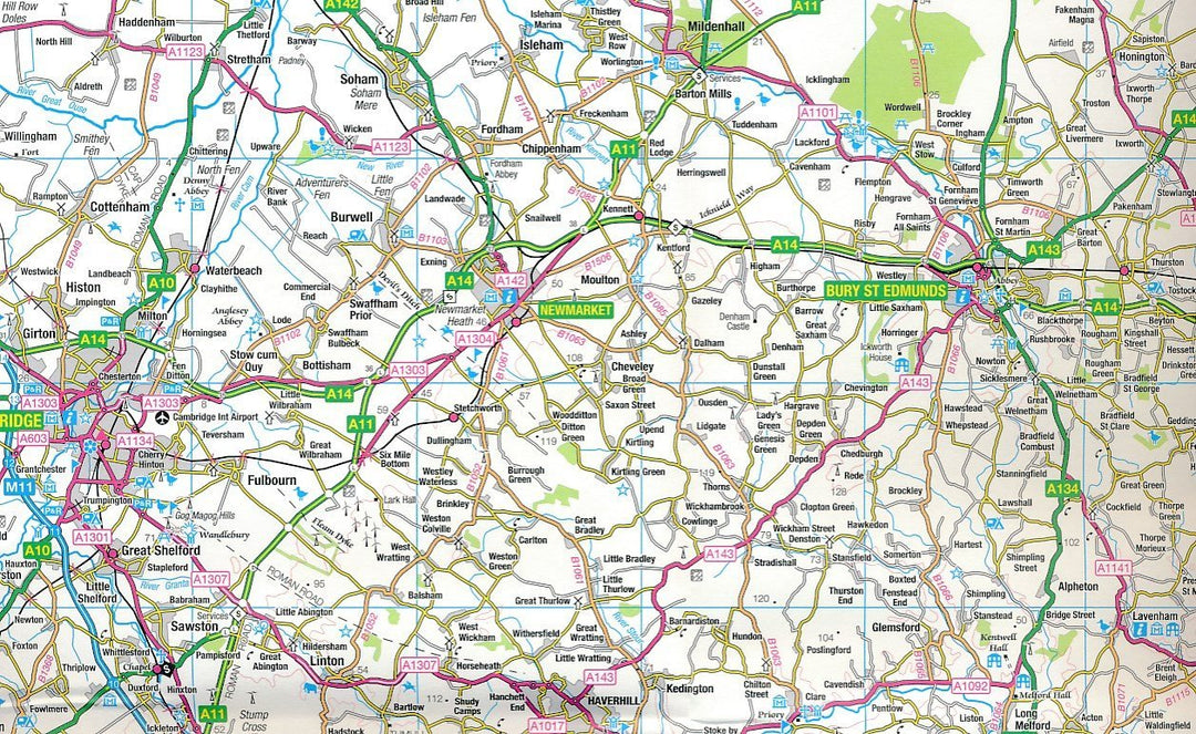 Carte routière n° 8 - Sud-est de l'Angleterre & Londres | Ordnance Survey - Road carte pliée Ordnance Survey 